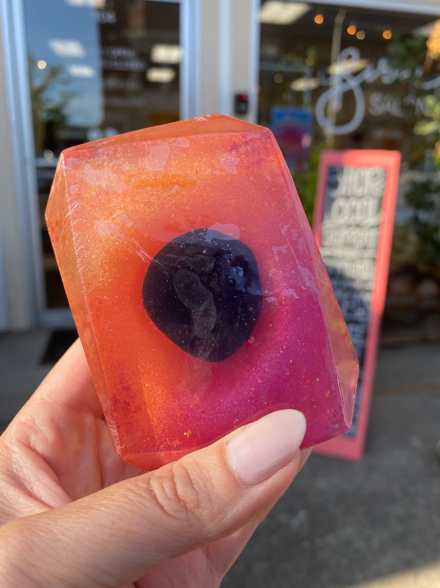 Crystal Infused Vegan Bath Soap - Black Tourmaline