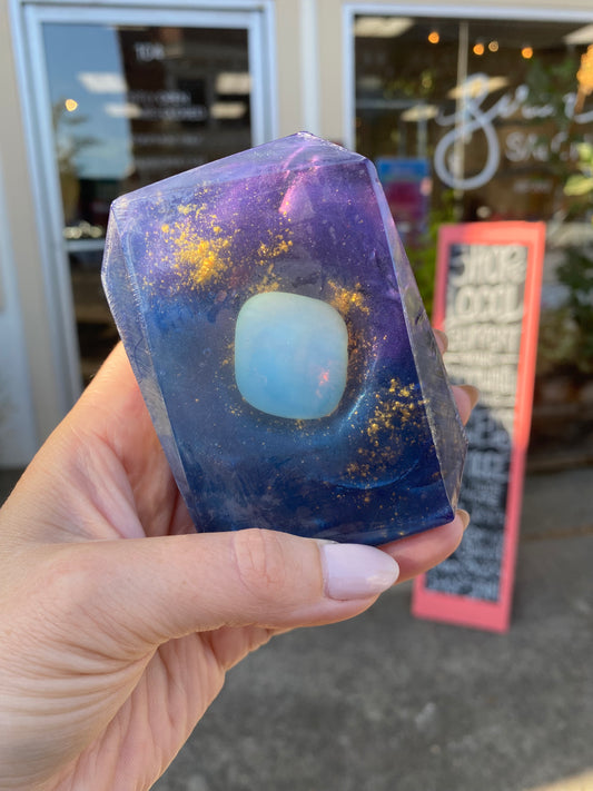 Crystal Infused Vegan Bar Soap - Opalite